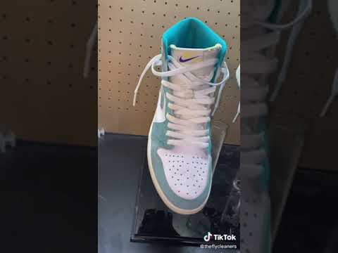 Stain & Crease Removal on Air Jordan Turbo Green 1’s