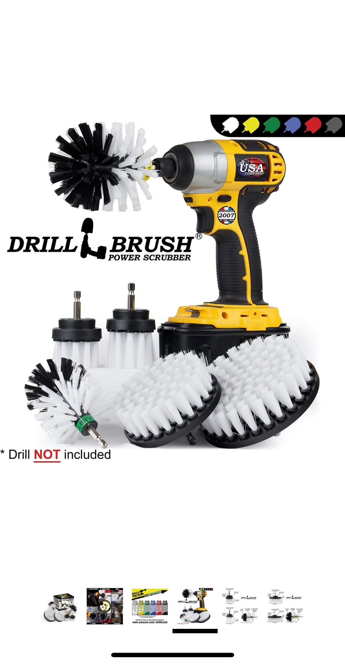  Drillbrush Drill Brush Scrub Brush Drill Attachment
